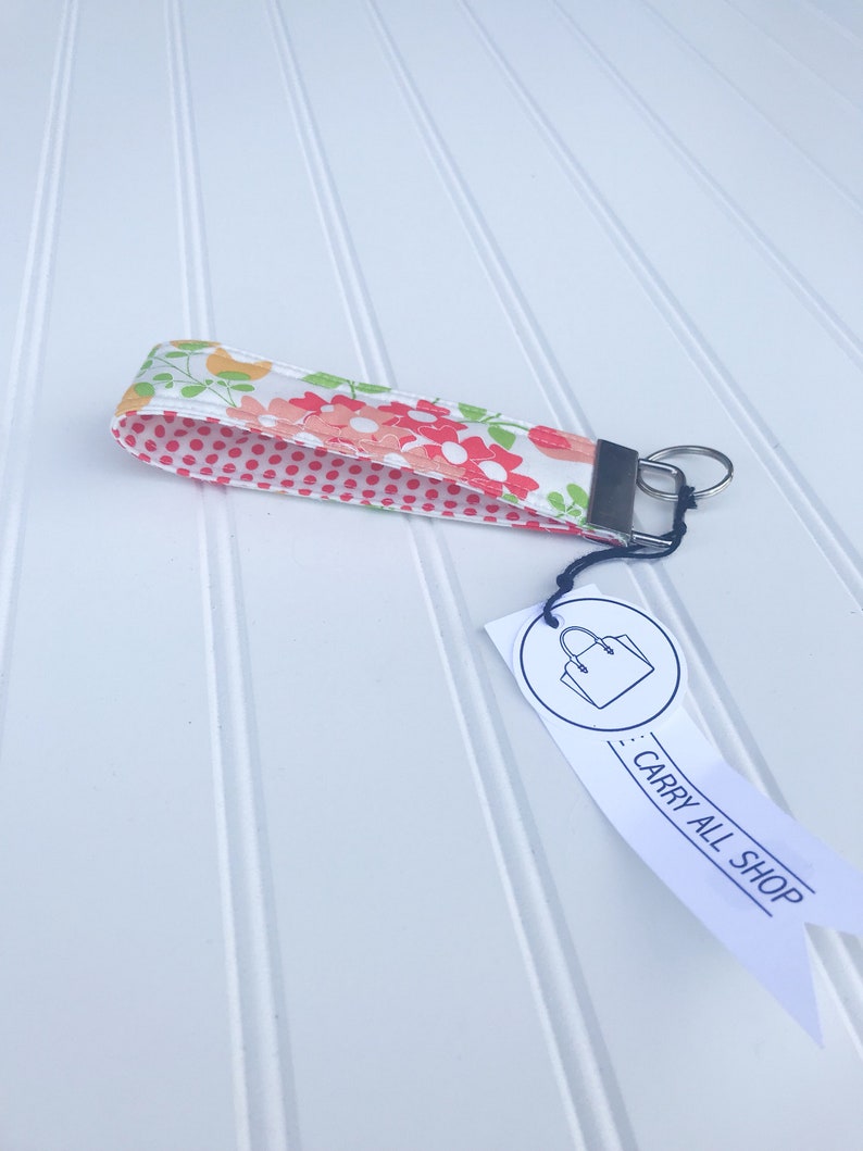 key ring fabric keychain fabric key fob key fob wristlet keychain wristlet key chain key wrist strap