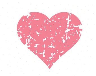 Distressed Heart Svg Etsy