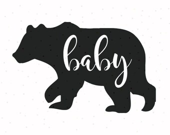 Baby bear svg | Etsy