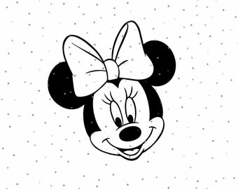 Minnie mouse contorno SVG, PNG, Instant download, Cricut e silhouette Minni...