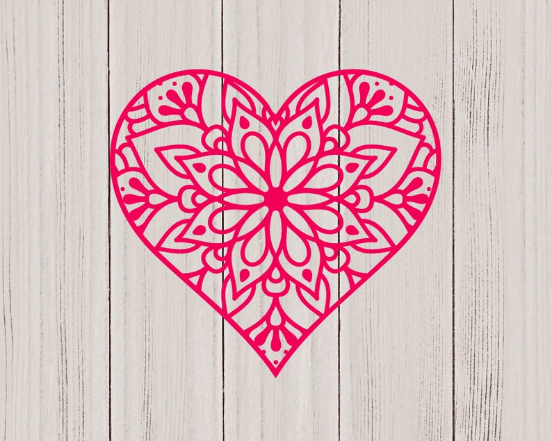 Heart Mandala / SVG / Instant Download Cricut and Silhouette | Etsy