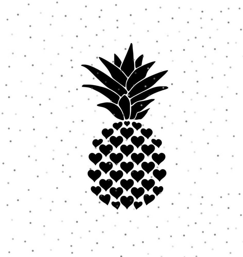 Download Pineapple Heart SVG Instant Download Cricut and Silhouette ...