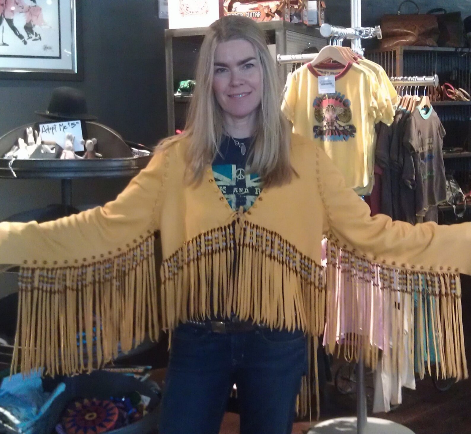 Fringe Leather Beaded Jimi Hendrix Shirt Woodstock Jacket Etsy