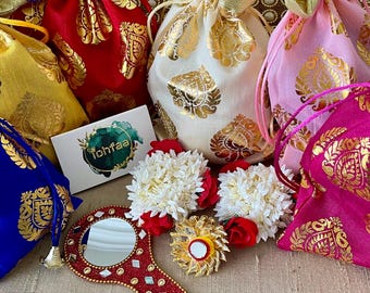 Handmade Gajra: Faux Jasmine Buds, Sangeet Mehendi Favors