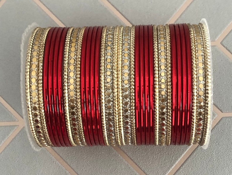 Jewellery Metal Kundan|Set For 2 Hands|34 Bangles 10 Colours Teej Eid Diwali Karwachauth Indian Bangles Set