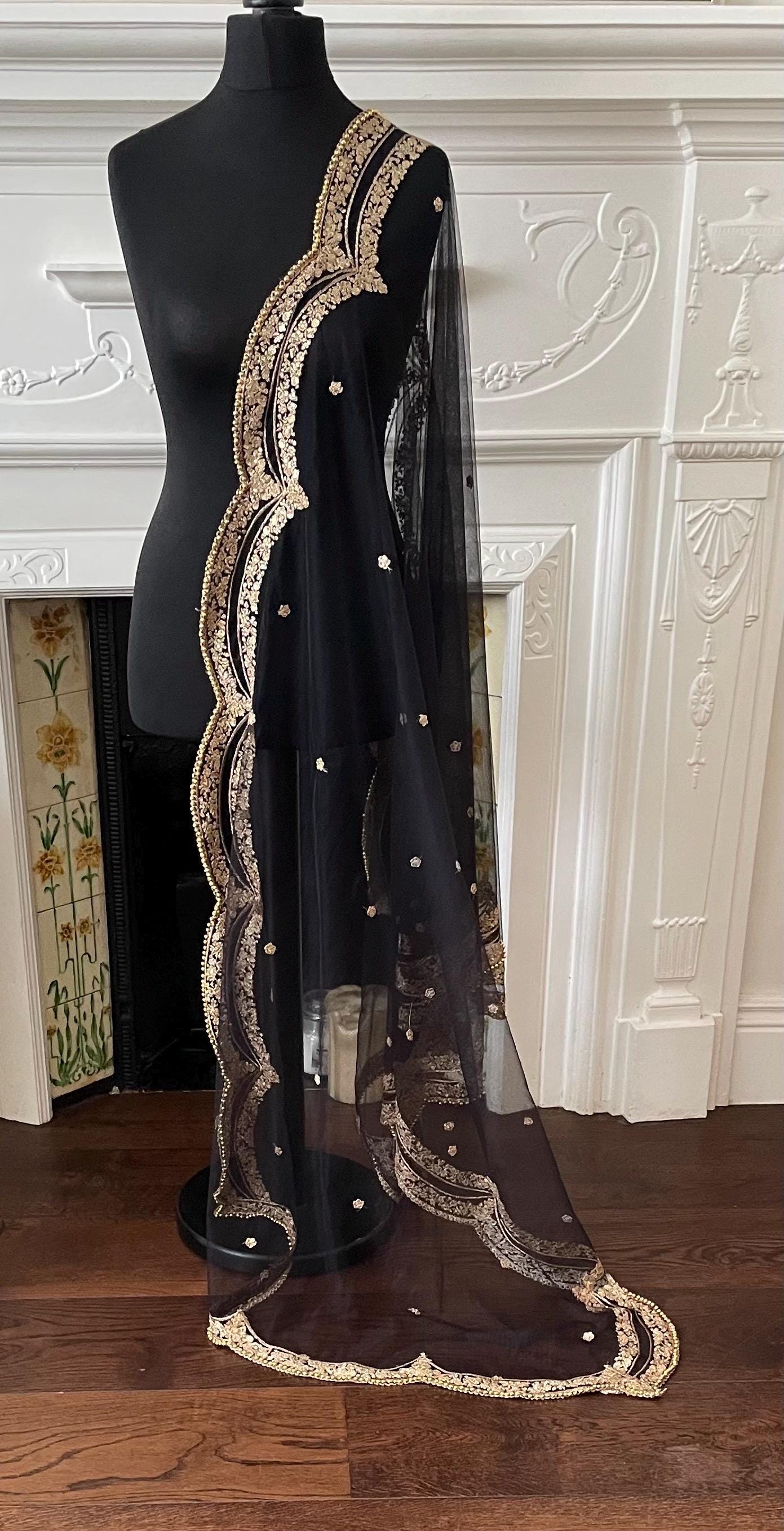 black dress with golden dupatta Banana Leaf Print Midi-Dress – Shop The Docks main image 1