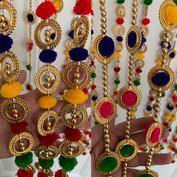 Pack of 10 Hanging Strings for Eid Mehndi Garden Wedding Party Decoration Outdoor Backdrops Event Indian Wedding Home Decor New Home
