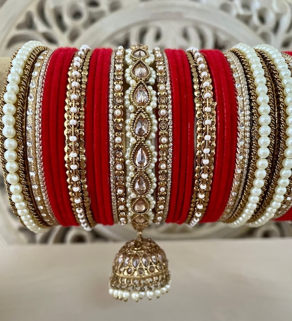 Red velvet bangles deals