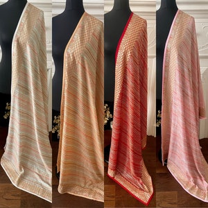 Georgette Duppatta Sequins embroidered border Scarf Chunni Chunri Odhni update your Salwar Kameez Lehengas Kurtis