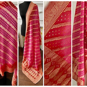 Benarsi Georgette Duppattas weaving border Scarf Chunni Chunri Odhni update Salwar Kameez Lehengas Kurtis Karvachauth Festive Season
