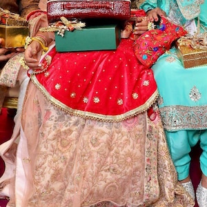 Jholi Thal Cover Goud Lap Cover Rumaal for keeping Blessing Money Sagan in one Place Kurmaii Wedding pulls into Potli| Kurmai