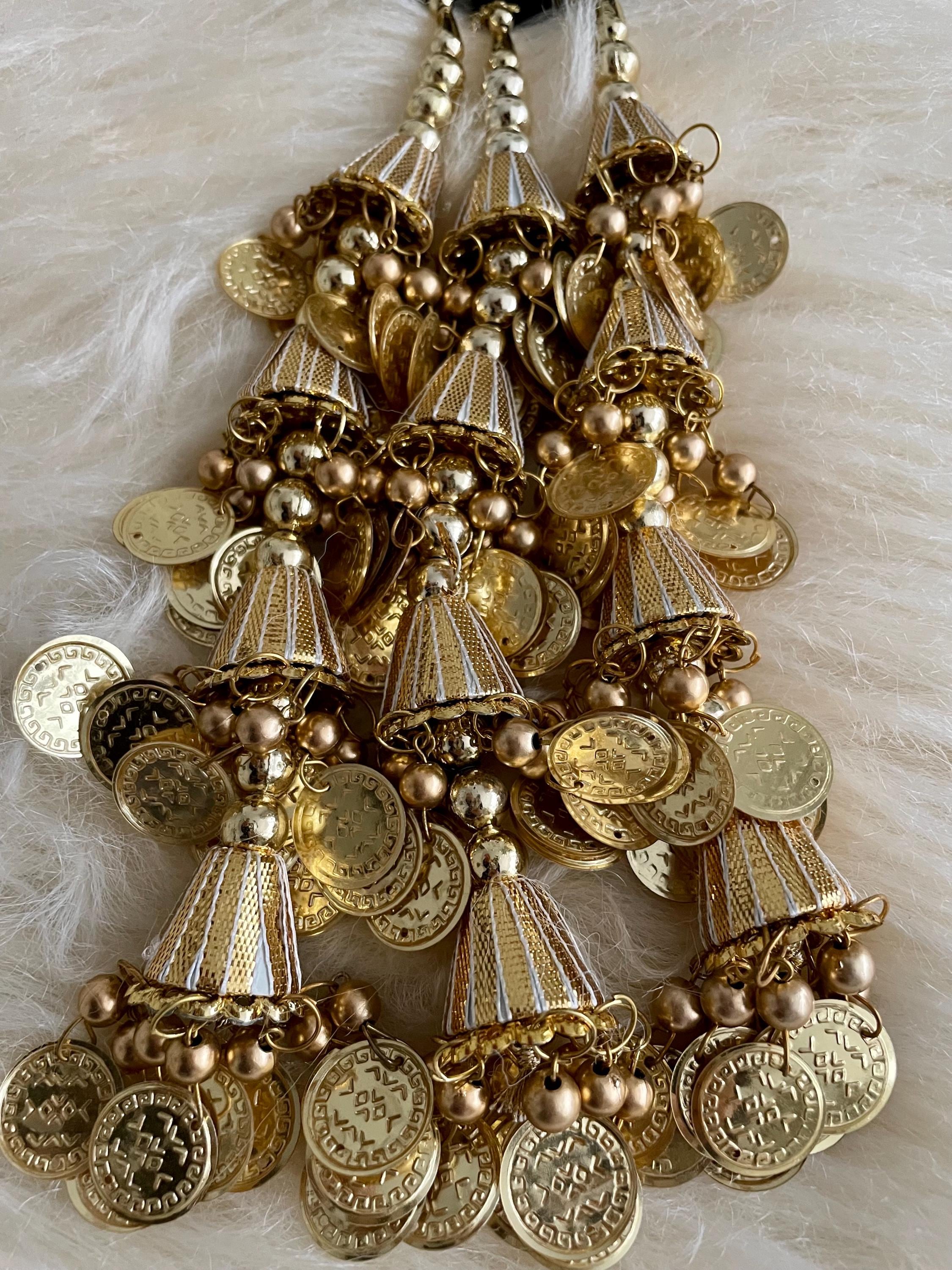 Ginni Paranda Gold Latkans Parandi Parandey Bodas temáticas punjabi  Phulkari Patiala Sangeet Mehendi Maiyoon - Etsy México, image size:2250x3000