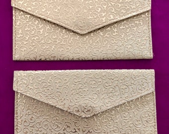 2 buste porta soldi dorate con tasche per carte regalo, design personalizzato Sagan Eid Salami Shagun