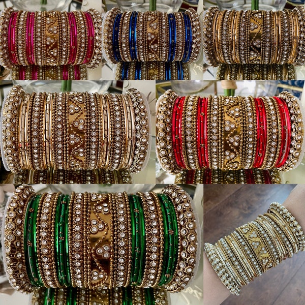 Bangle Stack Jewellery Bridal Bangle Stack Wedding Karwachauth Festive Season Dressing