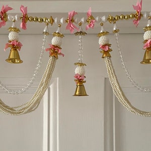Pearls and Pink Home Decorations Toran Bandalwar Bandarwar Decor Door New Home Ganesh Chaturthi Bappa Moraya
