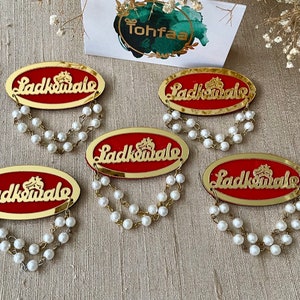 10 X LADKEWALE Indian Wedding Brooches Grooms-side Safety Pins