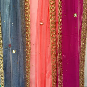 Netto gestolen Dupatta-rand Latkan-sjaal Chunni Chunri update elke Salwar Kameez Lehengas Kurtis| Sample Sale