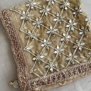 Reduced to Clear-Net Mirror Work Stole width Duppattas mirror work tassel Scarf Chunni Chunri Odhni Team with Farshi Shalwar this Eid!