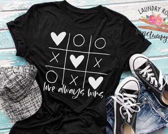 XOXO Tic Tac Toe, Love Always Wins, Valentine's Day Shirt, Will You Be my Valentine, Teacher Shirt, Holiday Shirt