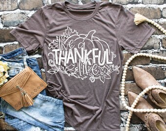 Thankful Life, Thanksgiving, Thanksgiving Shirt, Graphic Tee, Mom Graphic Tee, Mom T-shirt
