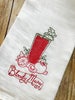 Bloody Mary Embroidered Flour Sack Tea Towels, Kitchen,Wedding gift, Housewarming gift, Funny gift, Happy Hour Collection 