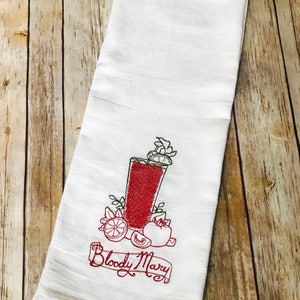 Bloody Mary Recipe Kitchen Towel main image 1