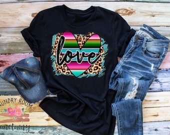 Love Leopard Serape, Valentine's Day Shirt, Will You Be my Valentine, Teacher Shirt, Holiday Shirt