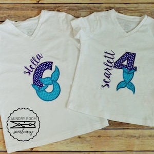 Meerjungfrau Geburtstagsshirt, Mermaid Tail Geburtstagsshirt, Meerjungfrau Thema Geburtstag,
