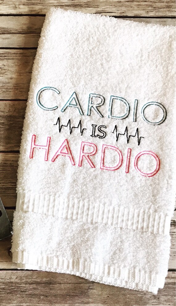 Cardio Is Hardio Embroidered Workout Towel Gym Towel Workout Towel Birthday Gift Exercise Towel Sweat Towel Cardio Is Hardio Embroidered Workout Towel Gym Towel Workout Towel Birthday Gift Exercise Towel Sweat Towel