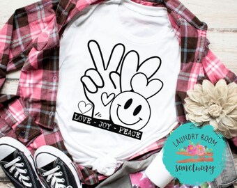 Love Joy Peace Shirt, Motivational, Unisex Graphic Tee, Shirts For Women, Inspirational, Positive, Bachelorette Party