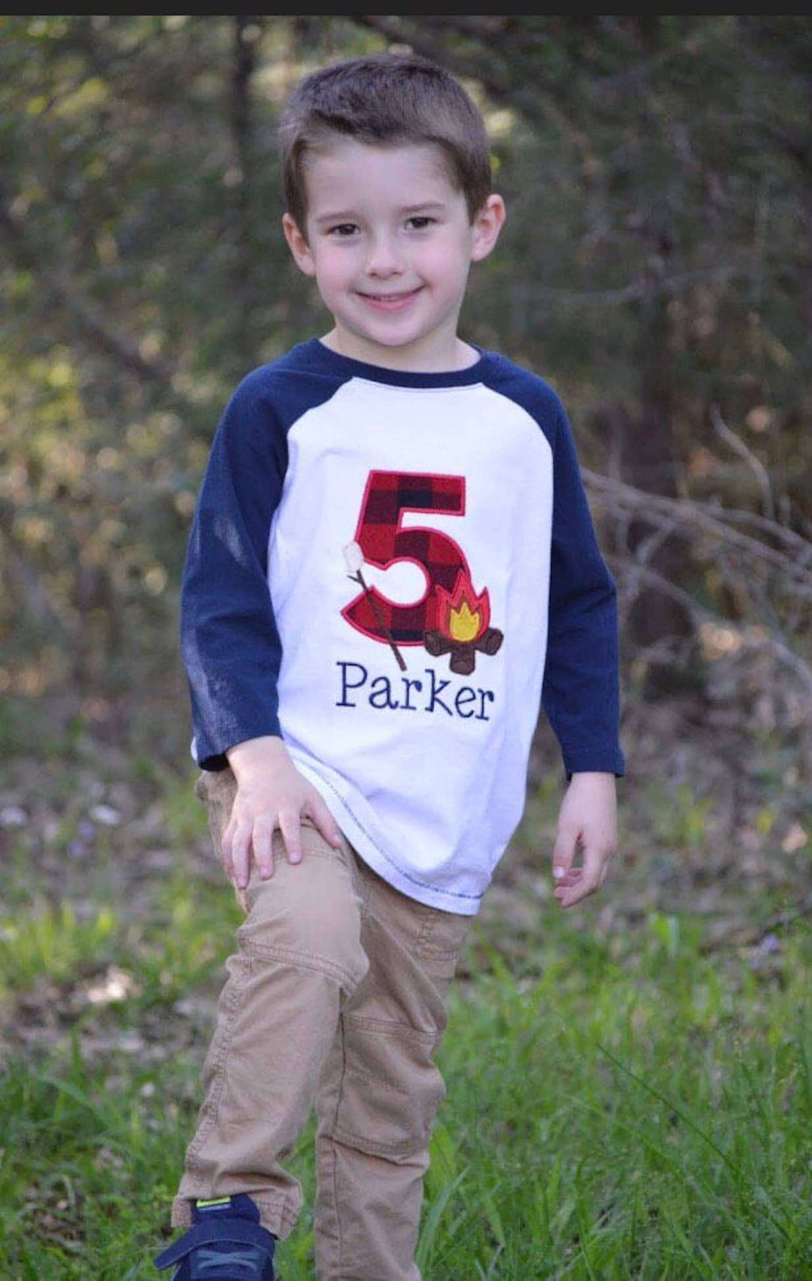 Camping Birthday Shirt Lumberjack Birthday Shirt First Etsy