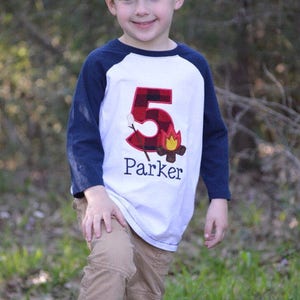 Camping Birthday Shirt - Lumberjack Birthday Shirt - First Birthday Shirt - Cake Smash Outfit - Cool Birthday Shirt - Birthday Party Shirt