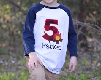 Camping Birthday Shirt - Lumberjack Birthday Shirt - First Birthday Shirt - Cake Smash Outfit - Cool Birthday Shirt - Birthday Party Shirt