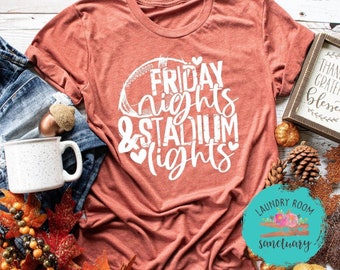 Football Night & Stadium Lights , Sports Tee, Mom Shirt, Mom Life, Football Shirt