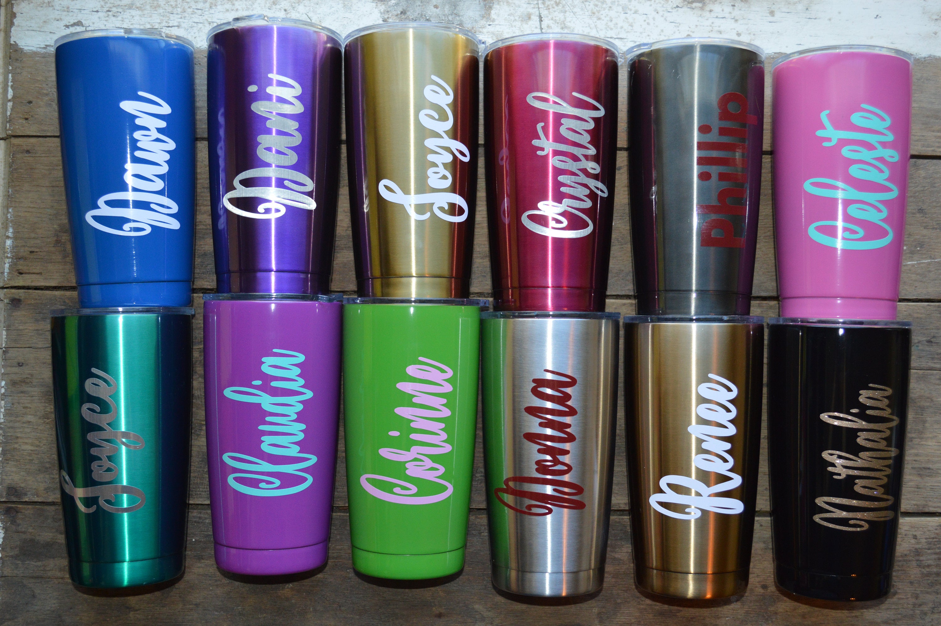 Coffee Tumbler Personalized Stainless Steel 20 Oz. Tumbler Etsy
