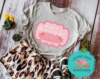 Cupid's Brewing Co Shirt, Motivational, Unisex Graphic Tee, Shirts For Women, Inspirational, Positive, Bachelorette Party, Funny Tee