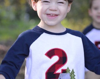 Camping Birthday Shirt - Lumberjack Birthday Shirt - First Birthday Shirt - Cake Smash Outfit - Cool Birthday Shirt - Birthday Party Shirt