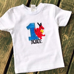 Dragons Love Tacos Birthday Shirt, Dragons Birthday Shirt, Taco Party, First Birthday Party Shirt, Embroidered, Applique, Birthday Shirt