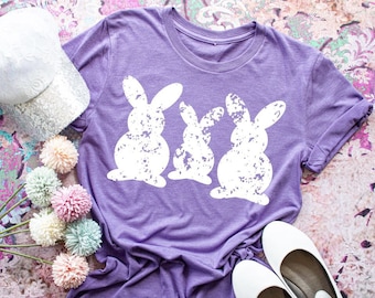Bunnies, Easter Shirt, Easter,Women’s Easter Shirt, Teacher Easter Shirt, Screen Print Transfers