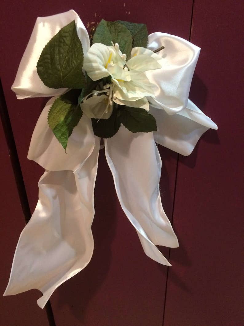 Calla Lily Pew Decor Wedding Decor Pew Decorations Etsy