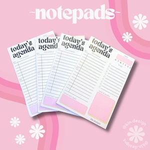 Today’s Agenda | Daily Planner | Daily Planner Notepad | Daily Agenda Notepads | To Do List Notepad | Organization Gifts