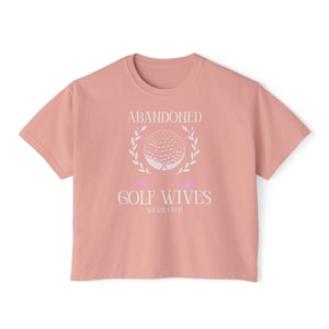 Abandoned Wives Social Club Golf Tee | Comfort Colors | Funny Golf T-shirt | Gift For Golfer | Golf Shirt | Humor Tee | Women&#39;s Boxy Tee