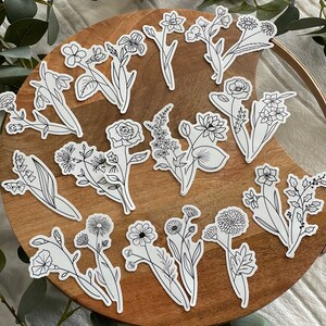 Birth Flower Stickers | Flower Stickers | Birth Flower