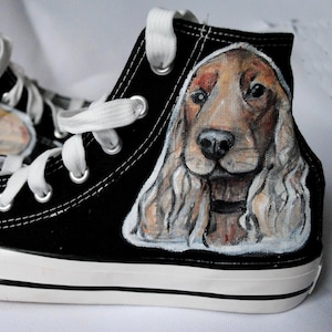 Cocker Spaniel Dog Shoes Cocker Spaniel Sneaker Dog Lover Tennis Shoe Custom Shoe Mom Dad Child Shoe Etsy