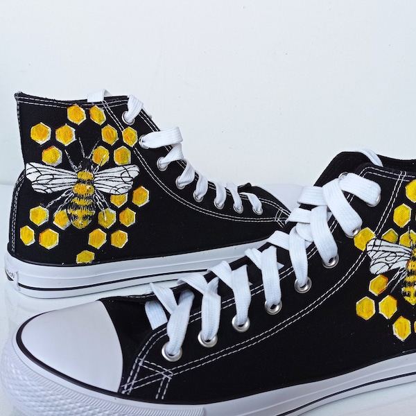 Custom hand painted Honey Bee shoes