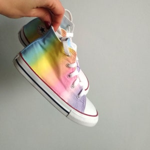 Pastel rainbow shoes for Kids, hand painted pastel rainbow shoes for toddler
