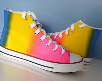 Unisex Casual High-Top Skate Shoes Classic Sneakers Adults Trainers Pansexual Pride Flag
