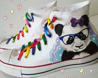 panda converse high tops