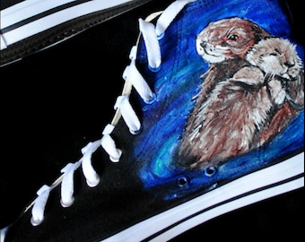 Custom Hand Painted Otters Shoes Etsy