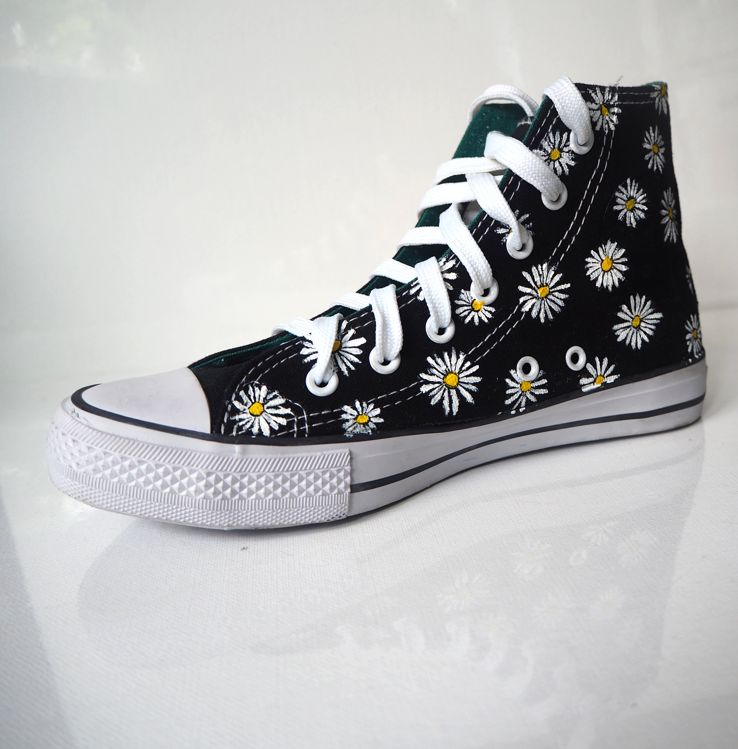 Custom Daisy Shoes Hand Painted Flower Converse Floral Etsy